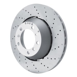 Porsche 911 Brake Rotor (1) - Right Rear - R1 Concepts - Drilled Carbon Alloy GeoMET - `10-`11